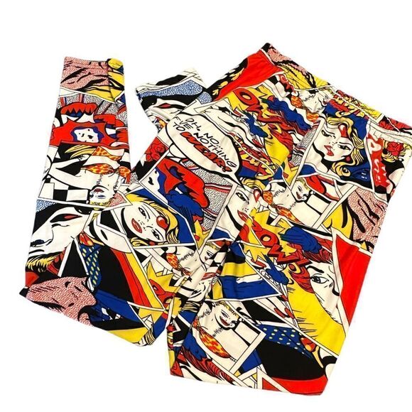 Cartoon Comic Retro Wonder Woman Super hero Leggings size XS - Picture 1 of 7
